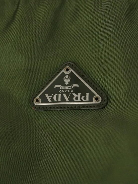 PRADA Backpack Nylon Khaki Silver Auth bs32692 main image 14